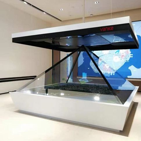 厦门万科企业：4米全息LED展示系统+沙盘模型虚实系统