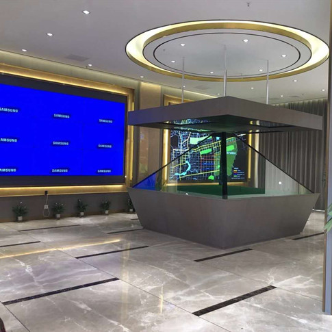 广西扶绥金融街：3米全息虚拟仿真沙盘展示系统