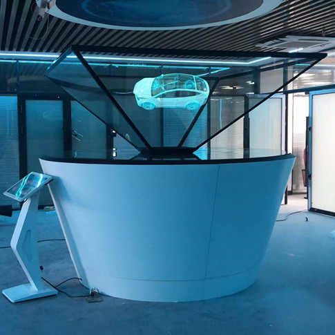 安徽工商职业学院：2.5米全息展示柜台+触摸控制系统